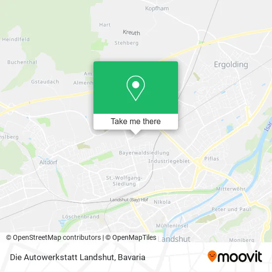 Карта Die Autowerkstatt Landshut