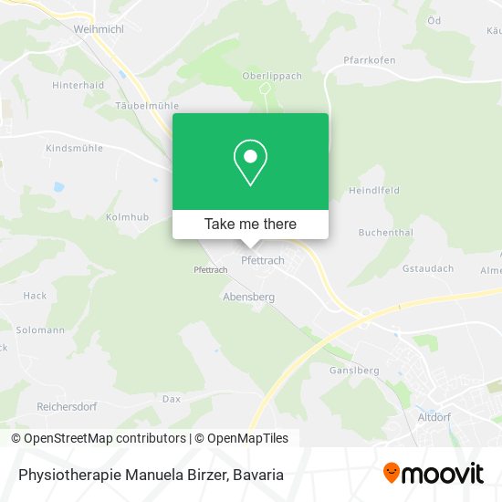 Physiotherapie Manuela Birzer map