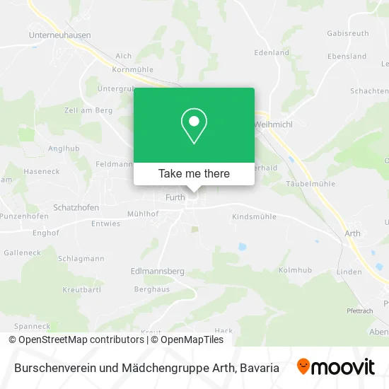 Карта Burschenverein und Mädchengruppe Arth