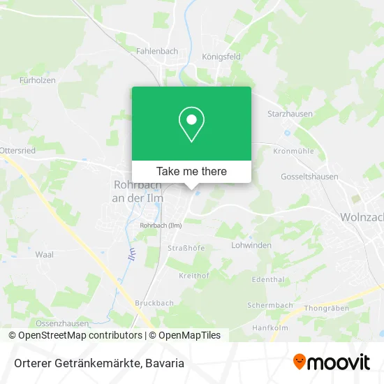 Карта Orterer Getränkemärkte