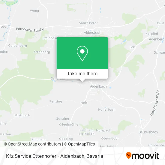 Карта Kfz Service Ettenhofer - Aidenbach