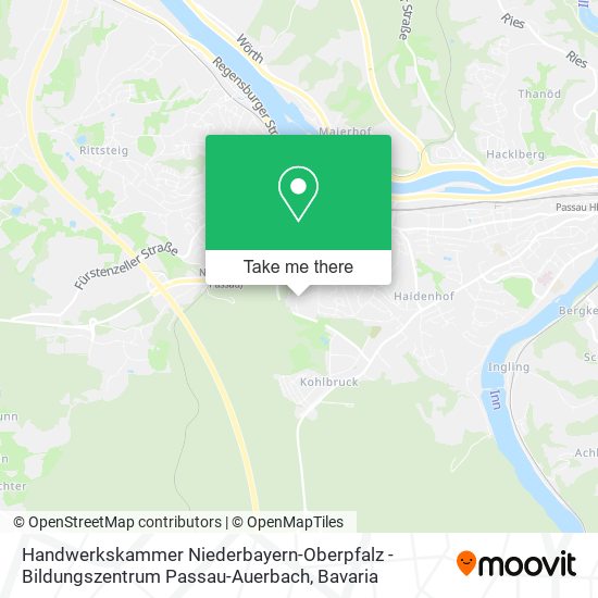 Handwerkskammer Niederbayern-Oberpfalz - Bildungszentrum Passau-Auerbach map