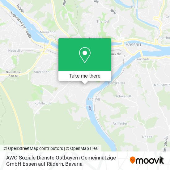 AWO Soziale Dienste Ostbayern Gemeinnützige GmbH Essen auf Rädern map