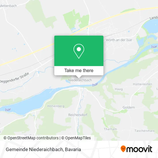 Карта Gemeinde Niederaichbach