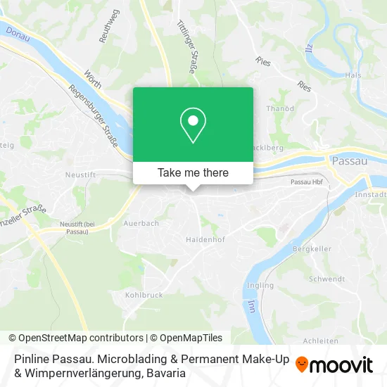 Карта Pinline Passau. Microblading & Permanent Make-Up & Wimpernverlängerung