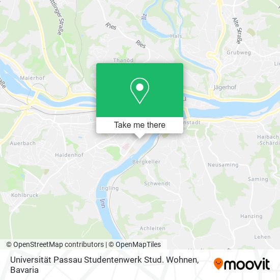 Карта Universität Passau Studentenwerk Stud. Wohnen