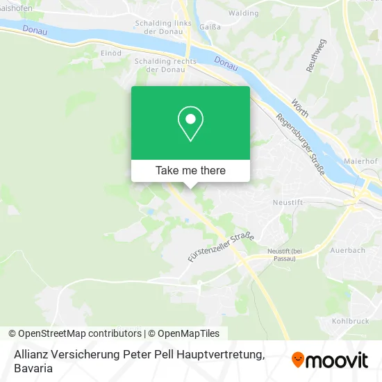 Карта Allianz Versicherung Peter Pell Hauptvertretung