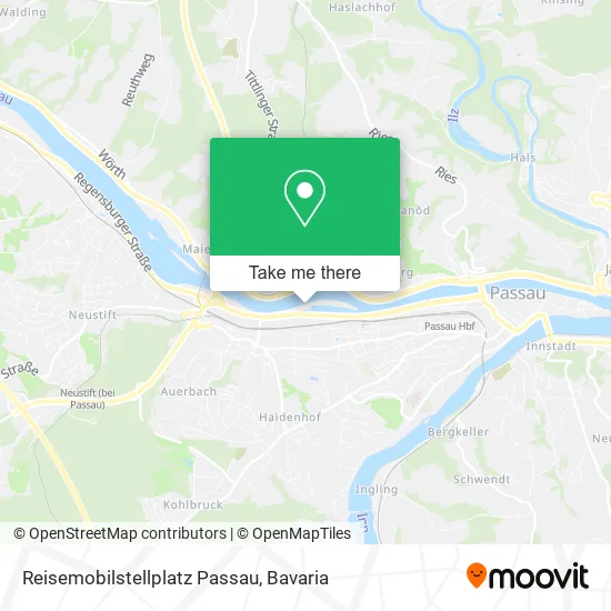 Карта Reisemobilstellplatz Passau
