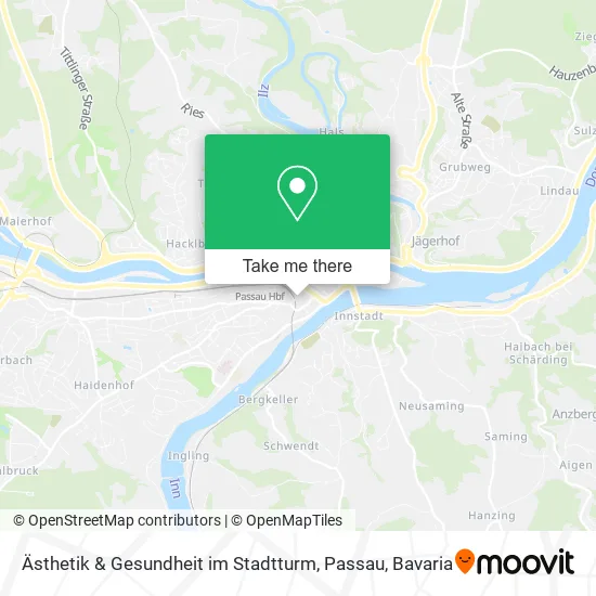 Карта Ästhetik & Gesundheit im Stadtturm, Passau