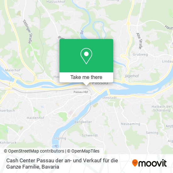 Cash Center Passau der an- und Verkauf für die Ganze Familie map