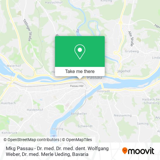 Mkg Passau - Dr. med. Dr. med. dent. Wolfgang Weber, Dr. med. Merle Ueding map