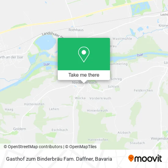 Карта Gasthof zum Binderbräu Fam. Daffner