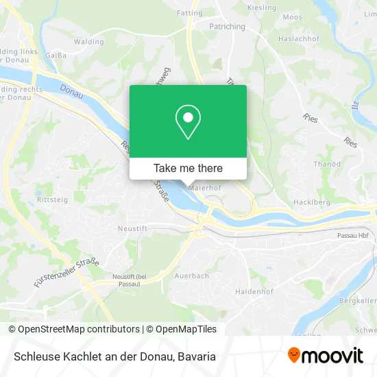 Карта Schleuse Kachlet an der Donau