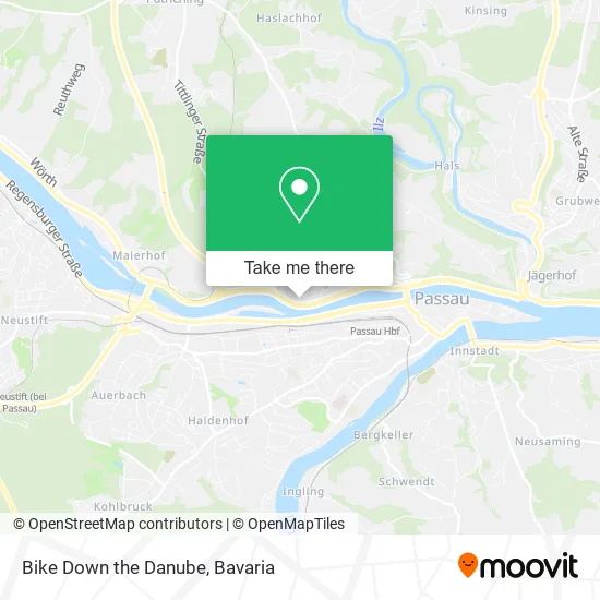 Карта Bike Down the Danube