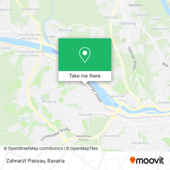 Карта Zahnarzt Passau