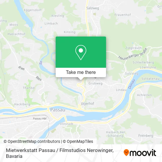 Карта Mietwerkstatt Passau / Filmstudios Nerowinger