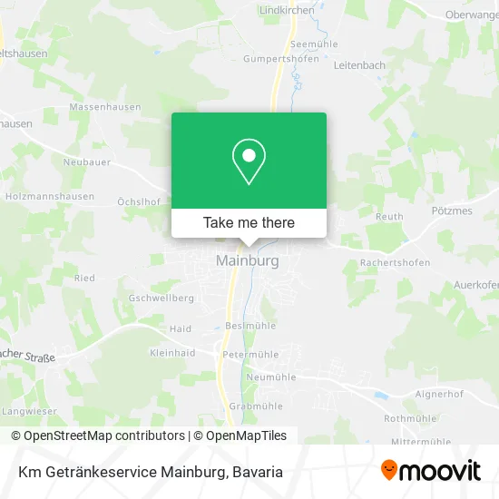Карта Km Getränkeservice Mainburg