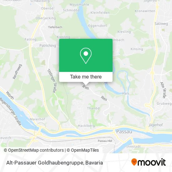 Карта Alt-Passauer Goldhaubengruppe