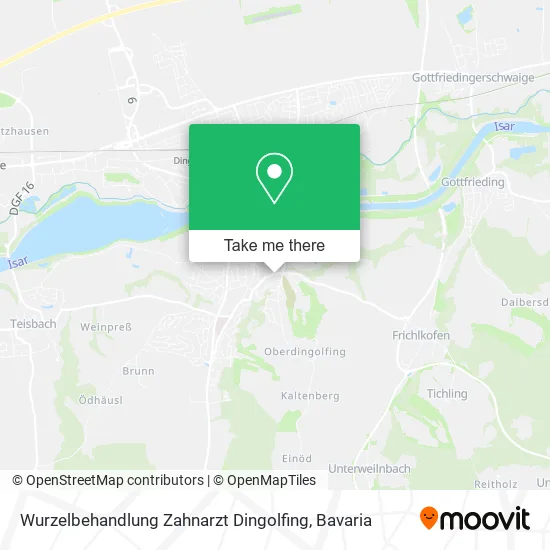 Карта Wurzelbehandlung Zahnarzt Dingolfing