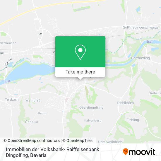Immobilien der Volksbank- Raiffeisenbank Dingolfing map