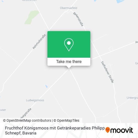 Fruchthof Königsmoos mit Getränkeparadies Philipp Schnepf map