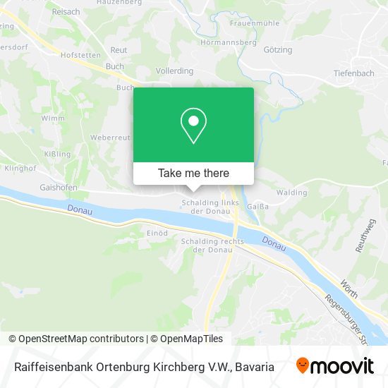 Raiffeisenbank Ortenburg Kirchberg V.W. map