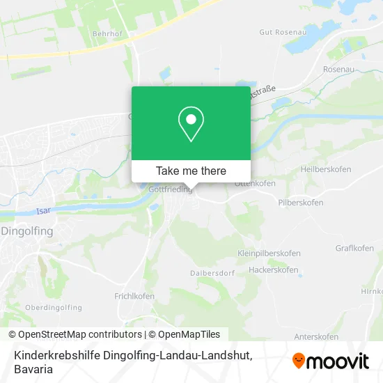 Карта Kinderkrebshilfe Dingolfing-Landau-Landshut