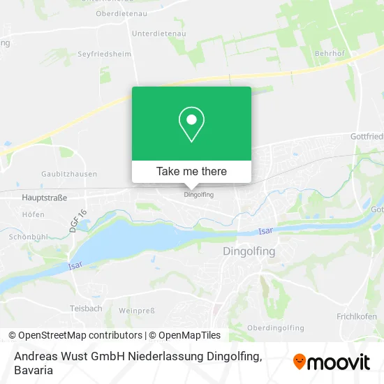 Карта Andreas Wust GmbH Niederlassung Dingolfing