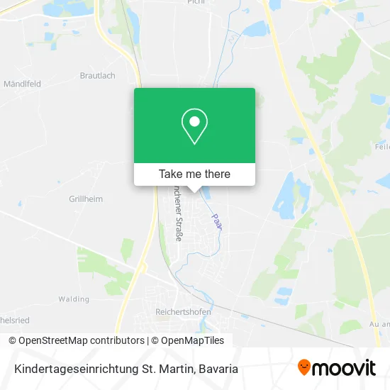 Карта Kindertageseinrichtung St. Martin