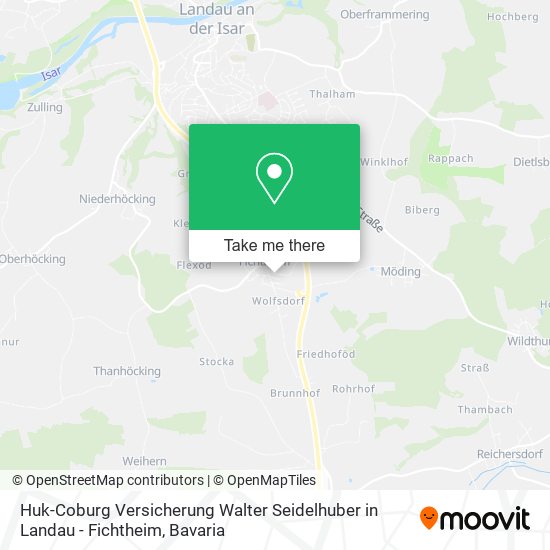 Huk-Coburg Versicherung Walter Seidelhuber in Landau - Fichtheim map
