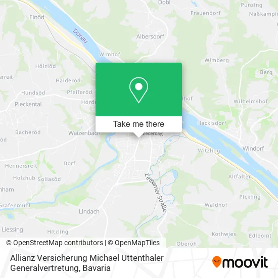 Карта Allianz Versicherung Michael Uttenthaler Generalvertretung
