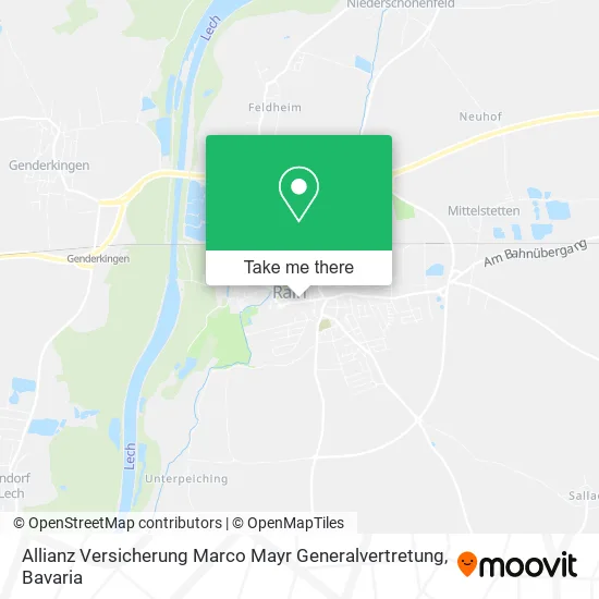 Карта Allianz Versicherung Marco Mayr Generalvertretung