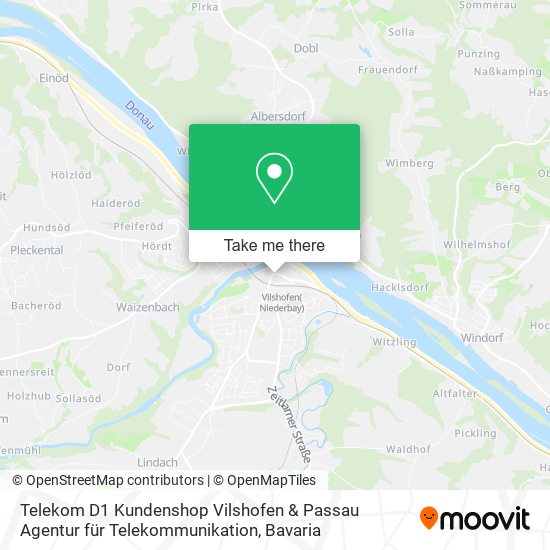 Telekom D1 Kundenshop Vilshofen & Passau Agentur für Telekommunikation map