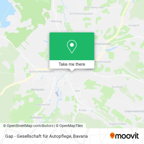 Карта Gap - Gesellschaft für Autopflege