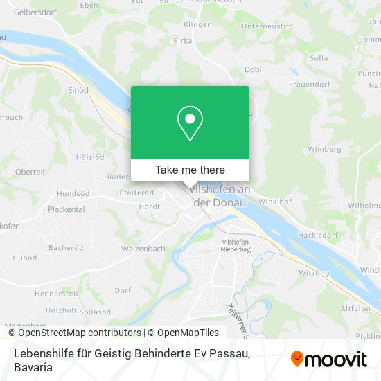 Карта Lebenshilfe für Geistig Behinderte Ev Passau