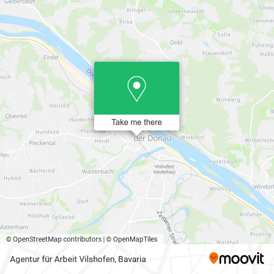 Карта Agentur für Arbeit Vilshofen