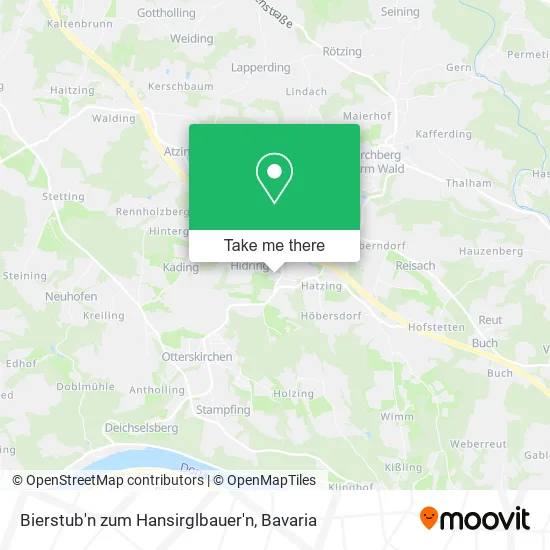Карта Bierstub'n zum Hansirglbauer'n