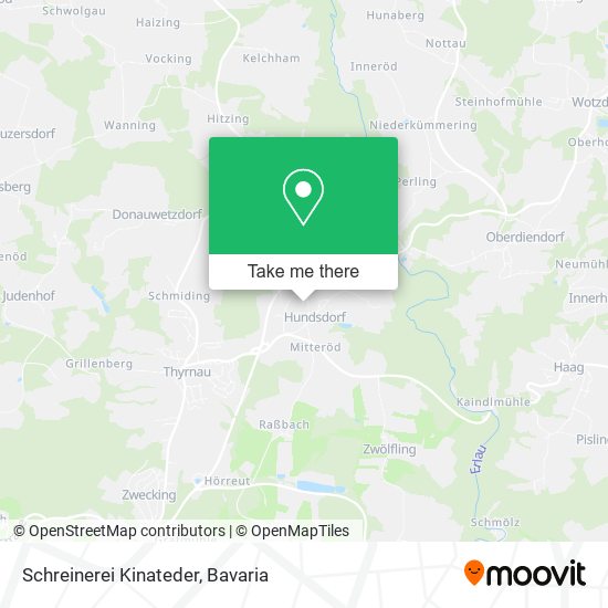 Schreinerei Kinateder map