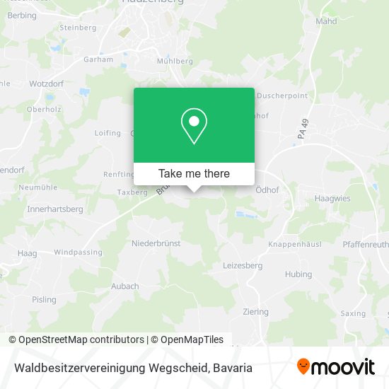 Waldbesitzervereinigung Wegscheid map