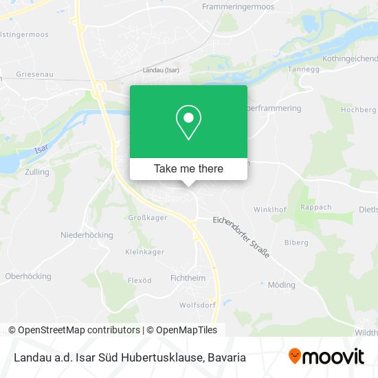 Landau a.d. Isar Süd Hubertusklause map