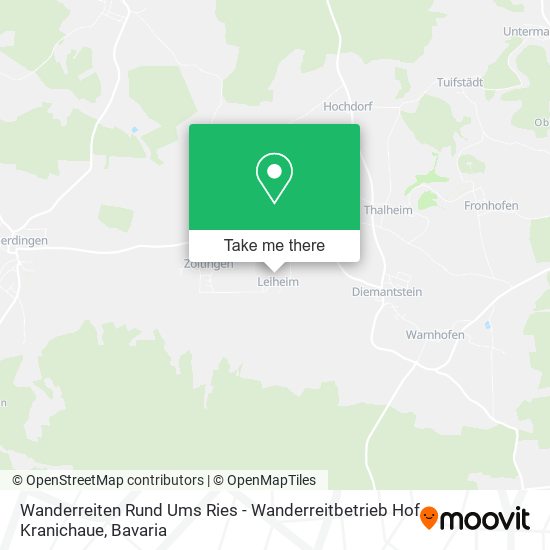 Wanderreiten Rund Ums Ries - Wanderreitbetrieb Hof Kranichaue map