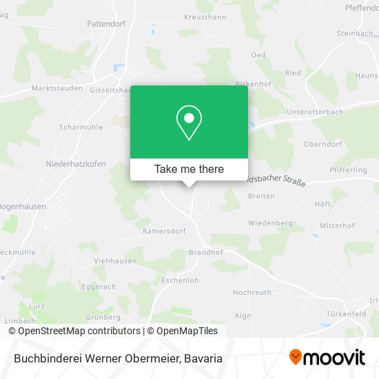 Buchbinderei Werner Obermeier map