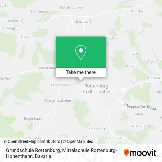 Grundschule Rottenburg, Mittelschule Rottenburg-Hohenthann map