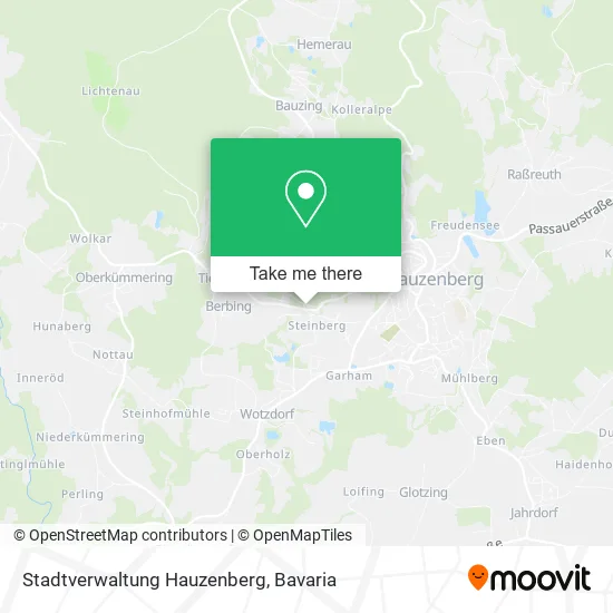 Карта Stadtverwaltung Hauzenberg