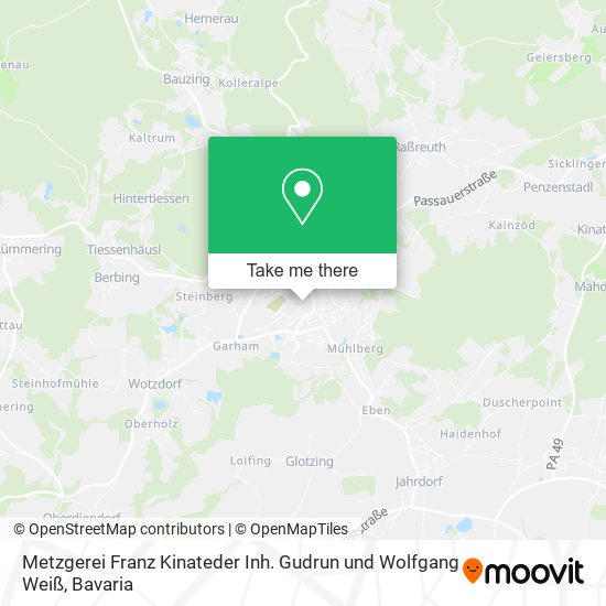 Metzgerei Franz Kinateder Inh. Gudrun und Wolfgang Weiß map