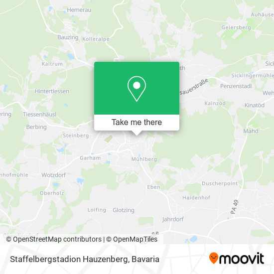 Staffelbergstadion Hauzenberg map