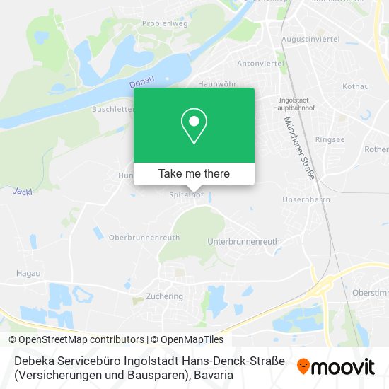 Debeka Servicebüro Ingolstadt Hans-Denck-Straße (Versicherungen und Bausparen) map