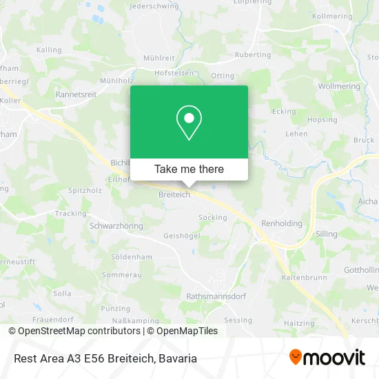 Карта Rest Area A3 E56 Breiteich