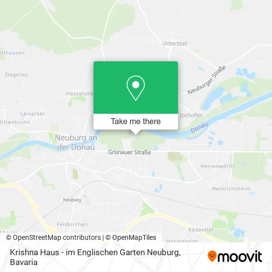 Карта Krishna Haus - im Englischen Garten Neuburg