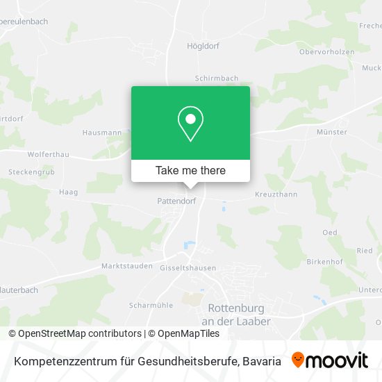 Kompetenzzentrum für Gesundheitsberufe map